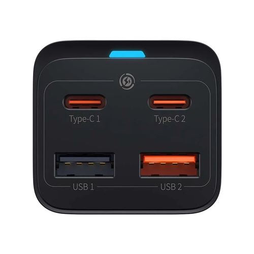 Carregador Gan3 Pro Fast Charging 2x USB +2x USB- C Baseus 65W - Preto Online Hot Sale