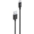 Cabo Entrançado Cellular Line Power USB para USB-C 1.5m - Preto Online Sale