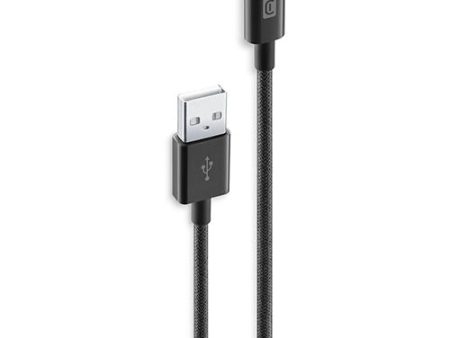 Cabo Entrançado Cellular Line Power USB para USB-C 1.5m - Preto Online Sale