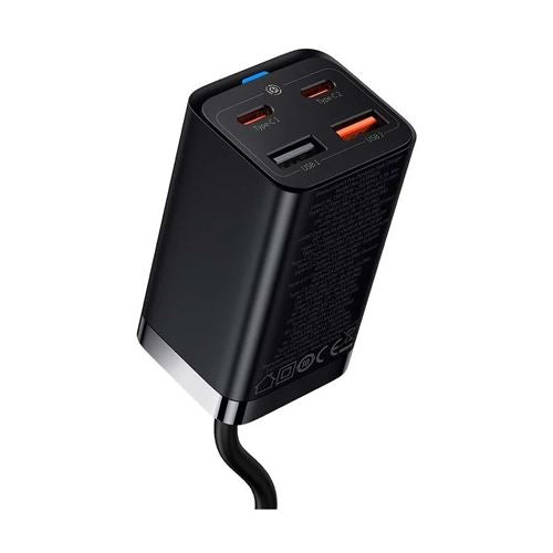 Carregador Gan3 Pro Fast Charging 2x USB +2x USB- C Baseus 65W - Preto Online Hot Sale